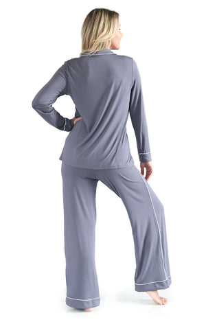 Women's Bamboo Pajamas Set - Long Sleeve Top and Pants - Shapeez